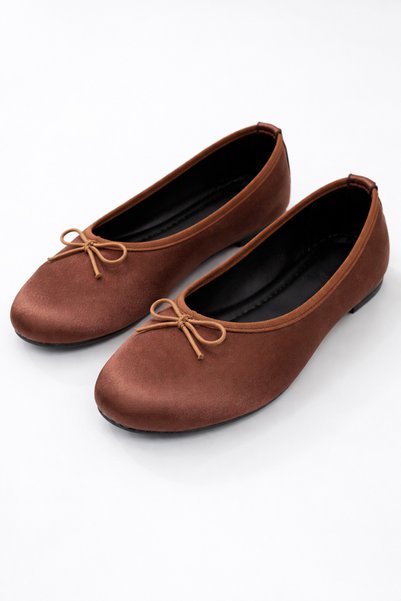 FootFrenzy Maria Women's Satin Round Toe Bow Detailed Women's Ballerinas - Stylish Daily Ballerinas Mary Jane