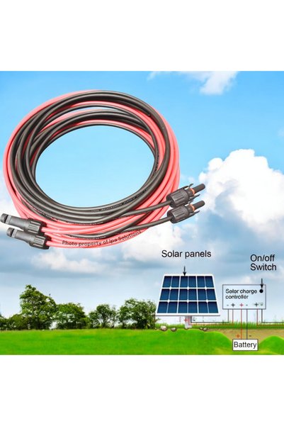 OEM Set cablu 3m rosu si 3m negru cu mufe MC4,6mm²,panou solar,rulota,fotovoltaic,protectie IP67 si UV