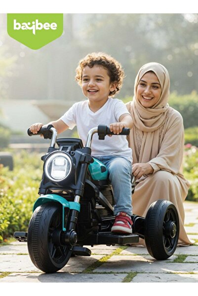 BAYBEE Kids Electric Bike, Ride on Bike with Led Light, Music & Foot Accelera...