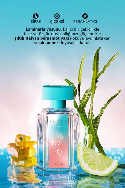 AVON Imari Free Kadın Parfüm Edt 50 Ml. İkili Paket