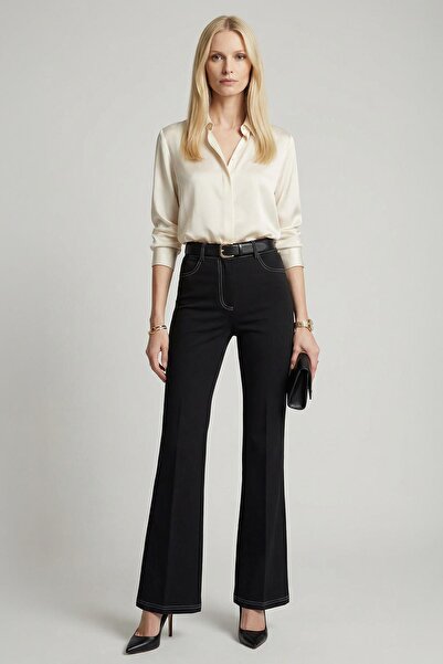 Rays 8320A Spanish Style Striped Trousers Black