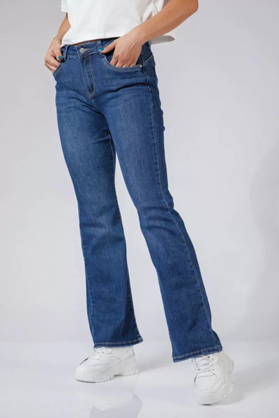 Zaira Women's PushUp Flared Jeans Monica Blue #A519 - S