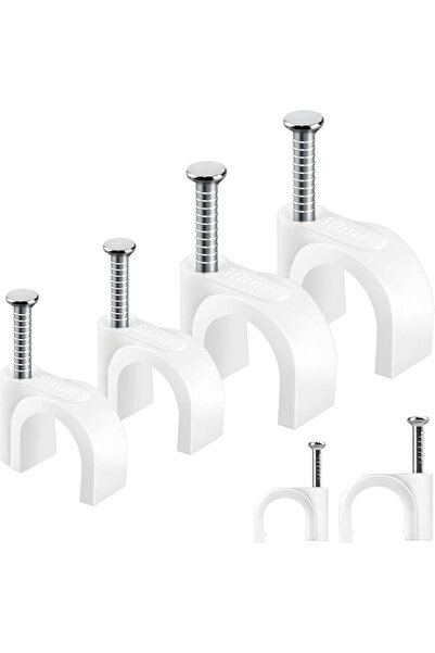 The Bros 200 Pcs Cable Clips & Wire Clips Set, 8mm/10mm Nail-in Cable Clamps ...
