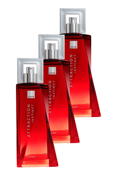 AVON Attraction Instinct Erkek Parfüm Edt 75 Ml. Üçlü Paket