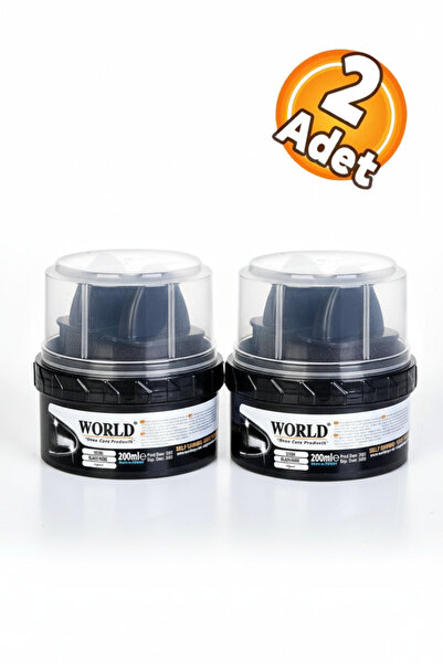 World Siyah Çift Süngerli Ayakkabı Bot Boyası 200 Gram (2 Adet)