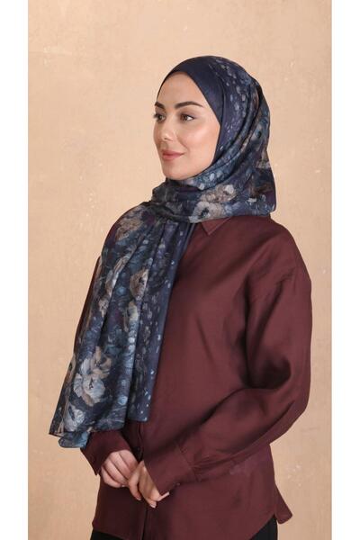 locella Koza Pamuk Şal Lacivert