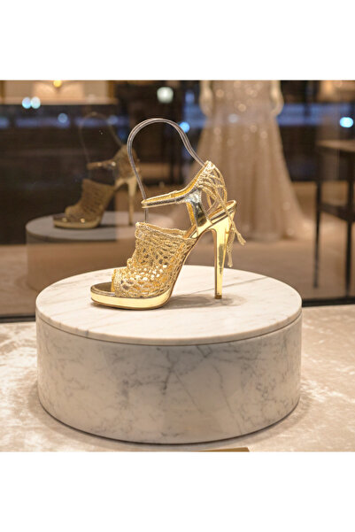 Bostini Handmade Knitted 10 cm Thin Heeled Engagement Wedding Shoes