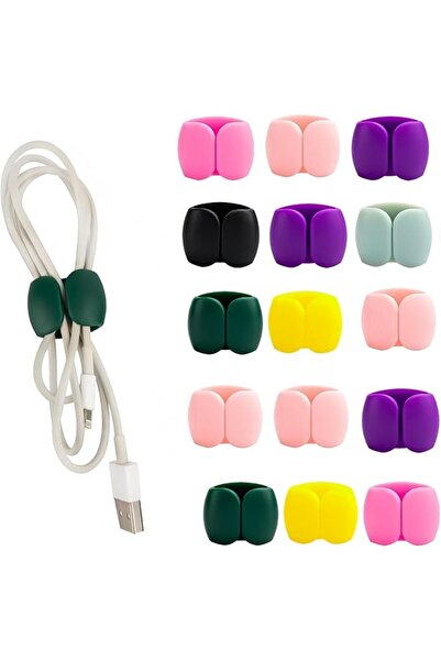 The Bros عبوة من 20 مشبك كابلات لاصقة متعددة الألوان - منظمات أسلاك بدون حفر ...