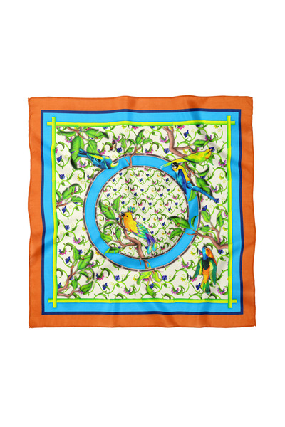 Sultan İpek Bird Patterned Scarf / Bandana 50X50Cm