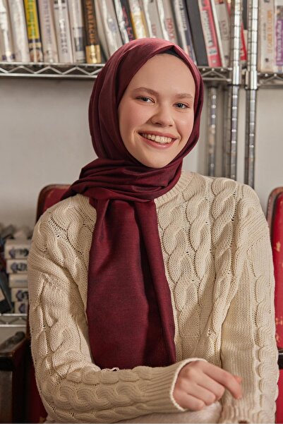 Şalland Crony Shawl Dark Burgundy