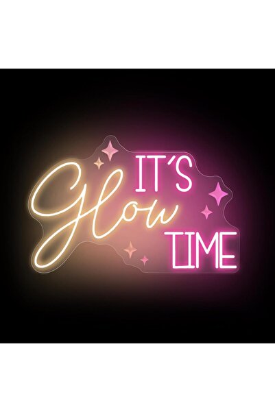 Slasa It's Glow Time LED Neon Sign Wall Decor Multicolor 27x41 cm