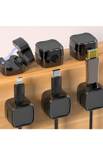 The Bros منظم كابلات مغناطيسي من إيروركس، 6 قطع، مشابك تثبيت الكابلات - حامل ...