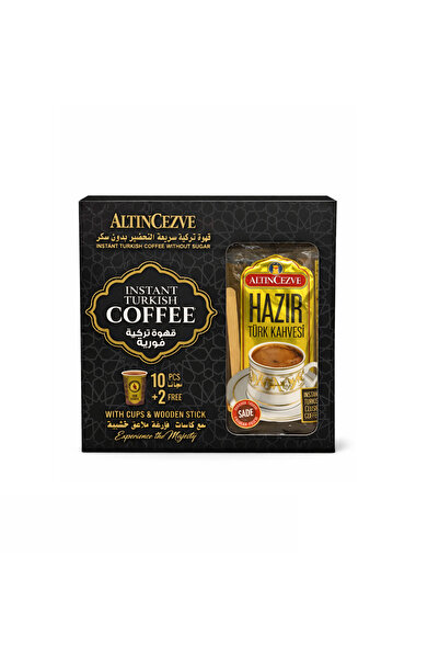 Altıncezve قهوة تركية جاهزة للمكاتب، سادة، 250 غرام × 12