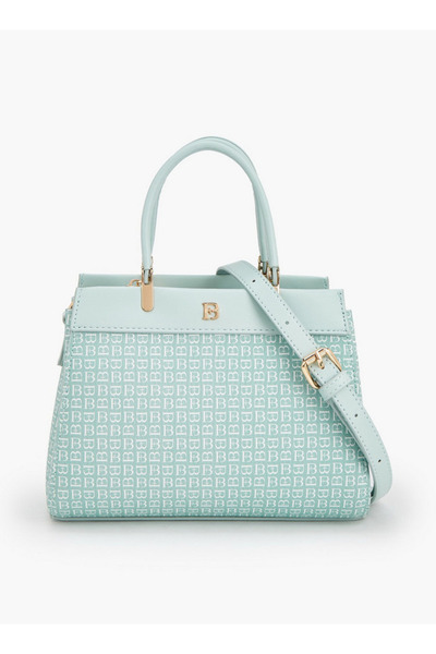 Flora Bella by Shoexpress حقيبة يد مزينة بشعار المونوغرام مع حزام كتف قابل للفصل