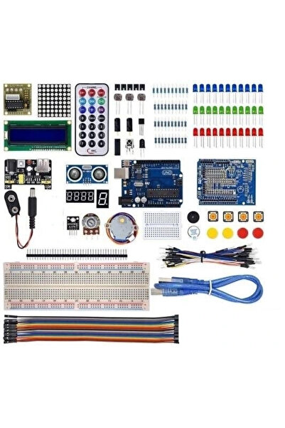 Voltaj Arduino Uno R3 Full Başlangıç Seti Kutulu 145 Parça 310 Adet Set