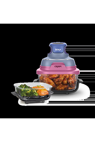 NINJA CRISPi 4-in-1 Taşınabilir Cam Hazneli Pişirme Sistemi - Purple Mauve