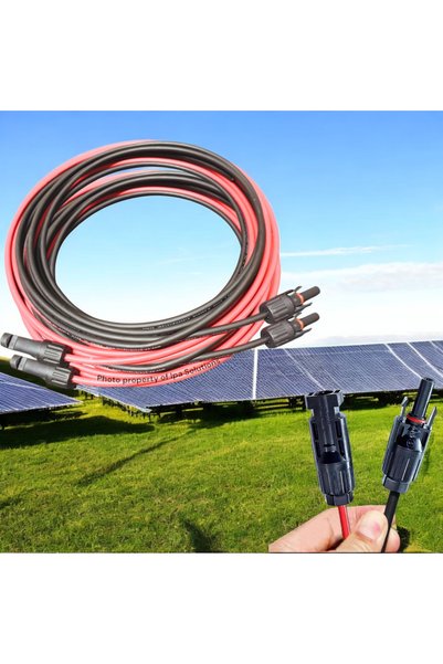 OEM Set cablu 2m rosu si 2m negru cu mufe MC4,6mm²,panou solar,rulota,fotovoltaic,protectie IP67 si UV