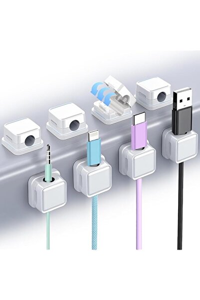 The Bros 8 Pack Cable Clips, Strong Hold Wire Organizers for Desk Wall Car Of...