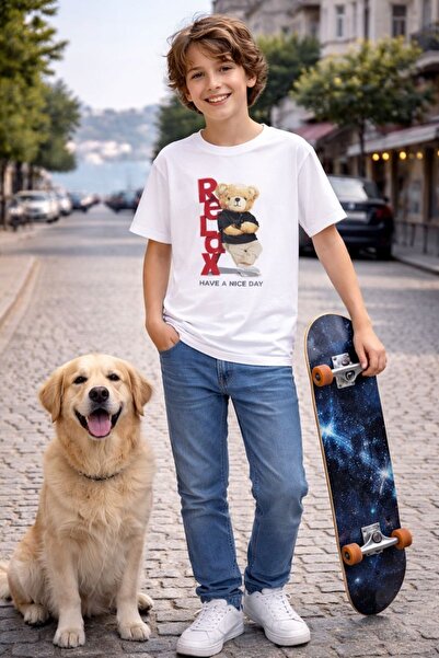 Cloise Teddy Bear Relax Printed Boys' T-Shirt 100% Cotton