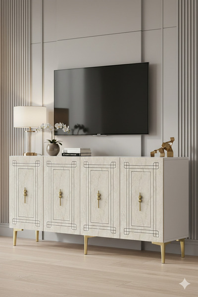 YUMEDİ DESİGN KA1528BTG- ZÜLBİA KONSOL, TV SEHPASI, ÇOK AMAÇLI DOLAP ve KAHVE...