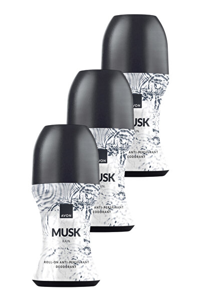AVON Musk Rain Erkek Roll-on 50 Ml. Üçlü Paket