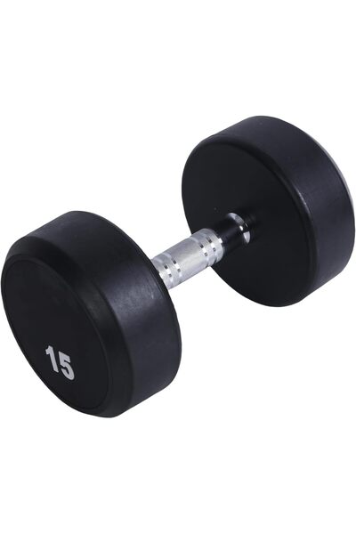 Endless 15 Kg Fixed Rubber Coated Dumbbell | Heavy Weight for Strength Traini...