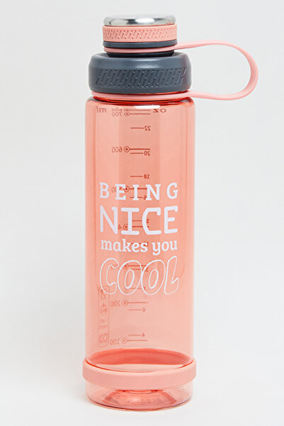R&B Unisex Orange Printed Water Bottle, 800Ml