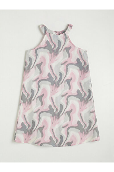 LC Waikiki Özmarka Νέα Σεζόν λαιμόκοψη halter Με σχέδιο Φόρεμα για κορίτσια