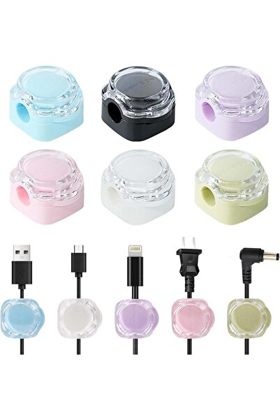 The Bros 6 Pack Magnetic Cable Clips Cord Organizer, Self-Adhesive USB Wire H...