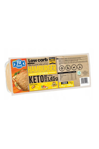 FitFood ketojenik Susamlı Hamburger Ekmeği 85 x 2 toplam 170 gr (glutensiz, ş...