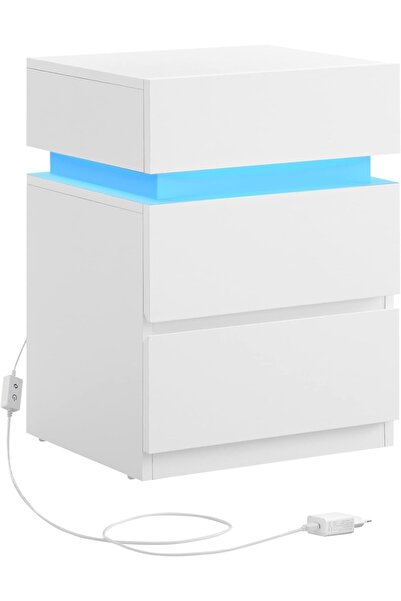 Talis Bedside table White 40x35x55 cm