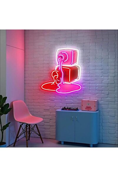 Slasa Nail Salon Hair Washing Cutting Styling LED Neon Sign Wall Decor 35x45 cm