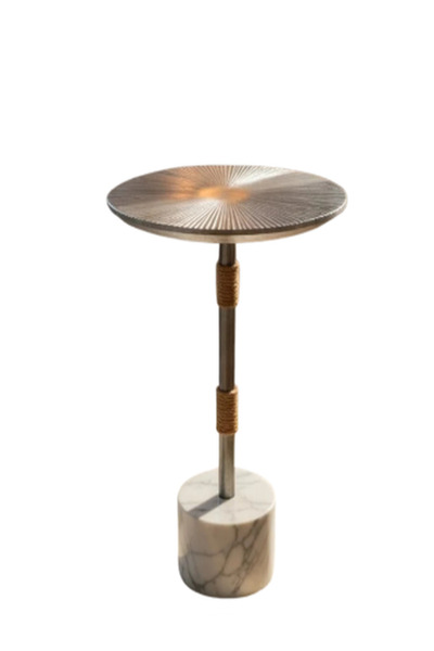 CN Modern serving table - wooden top and luxurious metal base