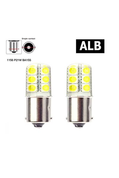 PyAuto Set 2 becuri LED 1156 Alb