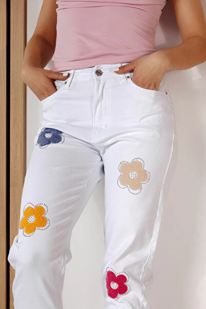 Zaira MomFit Women's Jeans Carol White #A718 - 29