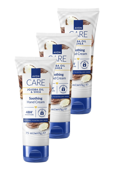AVON Care Jojoba Yağı ve Shea İçeren El Kremi 75ml Üçlü Paket
