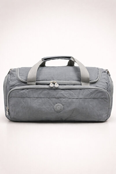 Catwins Gray Unisex Long Strap Crinkle Fabric Sports & Travel Bag