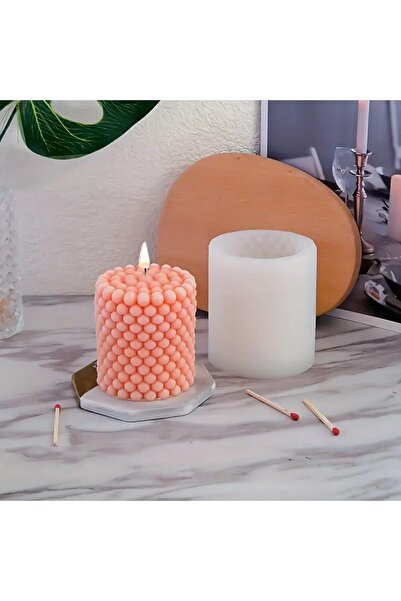 AnkaHobiMarket Baloncuk Silindir Mum Silikon Kalıp (X752)