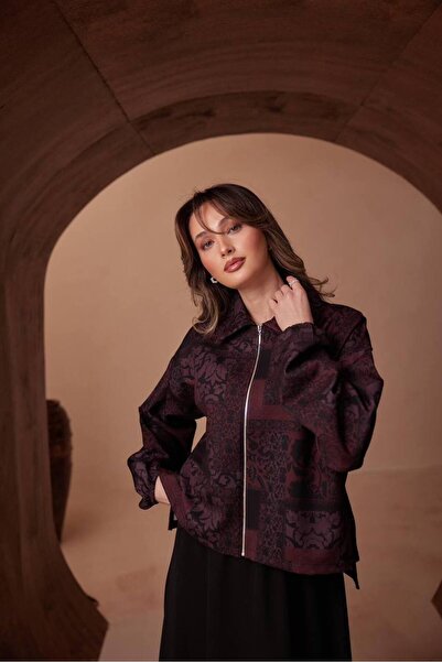 VOICTEC Set bluză și fustă din țesătură dublă, imprimată, de calitate premium