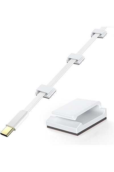 The Bros 100 قطعة من مشابك كابلات الإيثرنت اللاصقة، مشابك أسلاك مسطحة لإدارة ...