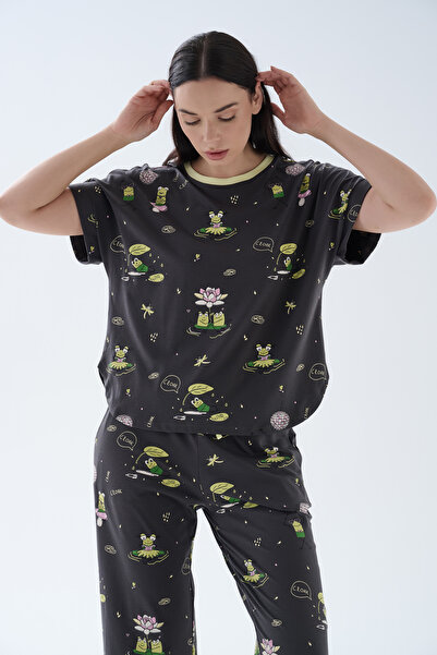 Hays Kadın Pamuklu Kısa Kollu Pijama Üstü