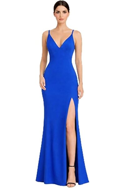 CHEVALIER FASHION Women’s Elegant Maxi Evening Dress with Spaghetti Straps, V...