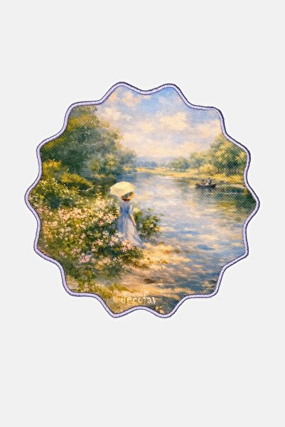 decofav Huzur Bahçesi Walk Embroidery Edge Cocktail Napkin 1 Piece