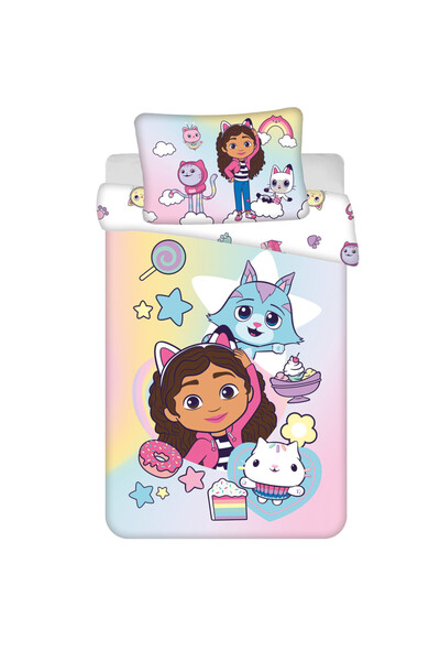 Gabby's Dollhouse Sugar Dream children's Duvet Cover Set 100x135cm, 40x60 cm