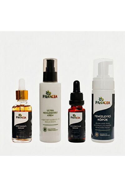 Leke Karşıtı Serum + Nemlendirici + Göz Çevresi + Temizleme Köpüğü 4’lü Bakım Seti