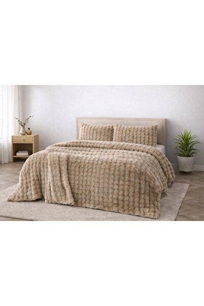 Merinos Diamond Kürk Set Peluş Dokulu Battal Boy Uyku seti