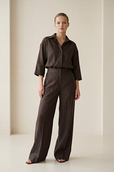 Setre Bitter-Brown Pocket Detailed Relaxed Fit Trousers