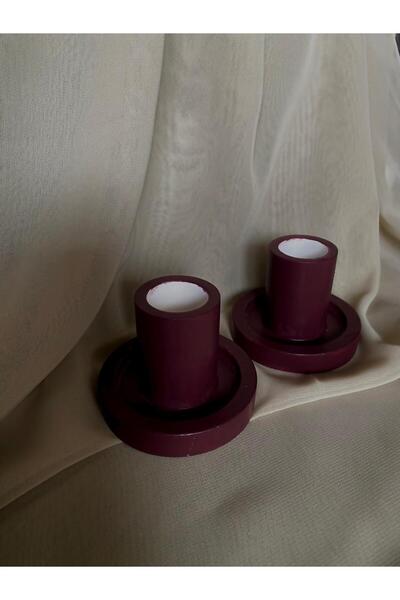 mumkusag Bordo Şamdan İkili Paket