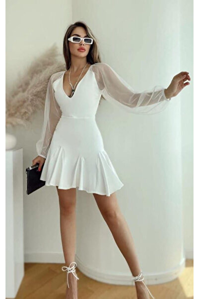Mad Diva Arabella White Mini Dress