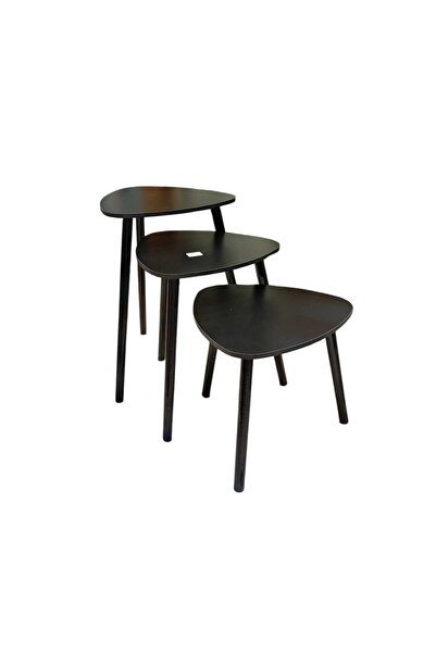 Generic Mid-century modern Scandinavian style nesting wooden table set